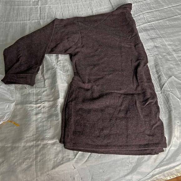 CARDIGAN, CASHMERE 100%, SIZE XL DARK BROWN, HOLT RENFREW, COLLAR & UPPER POCKET - Picture 2 of 4